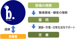 知的障がい者の雇用ポイント図